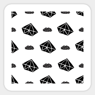 printmaking pattern black and white elements Sticker